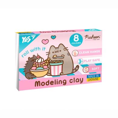 Пластилін Yes, 8 кольорів, 160г Pusheen 540657