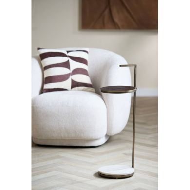 Приставной столик &Oslash;26x76 см LEDA, мрамор, серо-бронзовый Light&Living 8057782