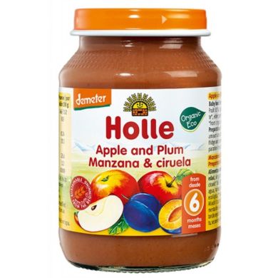 Пюре Holle органічне яблуко, слива з 6 місяців 190 г 32837 7640104958734