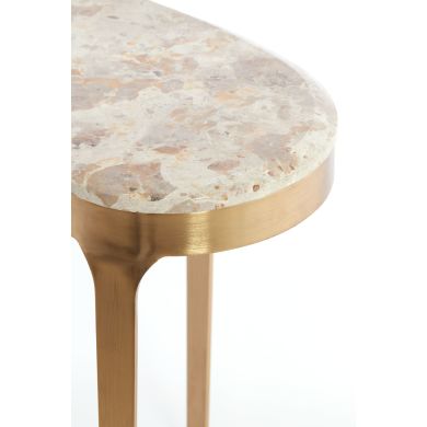 Столик 51x38x48 см GIULIO, мармур, тауп+антична бронза Light&Living 5522933