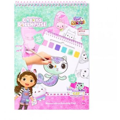 Водна розмальовка 24 аркуші GABBY'S DOLLHOUSE GD24355