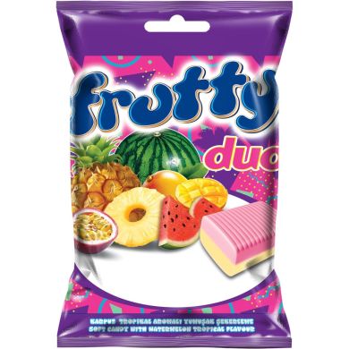 Жевательные конфеты Tayas Frutty Duo со вкусом Арбуз-тропик 1 кг 8690997162700