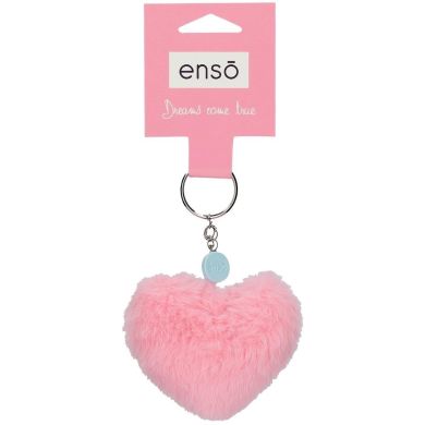Брелок з помпоном ENSO (Енсо) СЕРДЦЕ РОЖЕВИЙ 9470223
