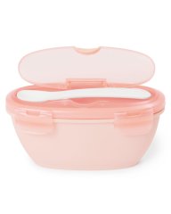 Дорожній набір для годування Skip Hop Soft Coral контейнер і ложка кораловий 240 мл 252808, Рожевий