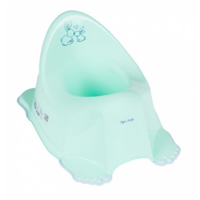 Горшок Зайчики з протиковзною гумою та музикою М'ятний TEGA BABY PO-058-105