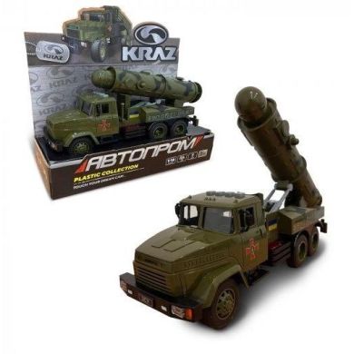 Игрушка военная техника арт.KR-2202-02 АВТОПРОМ КрАЗбатарейки свет звук. в корр. 32 5*19*12см