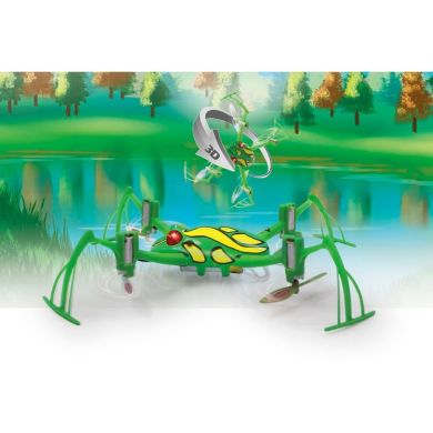 Игрушечный 3D Дрон зеленый 2,4 ГГц Turbo Compass Flyback Rastar Jamara 422005