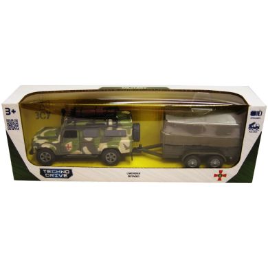 Игровой набор LAND ROVER DEFENDER МИЛИТАРИ (с прицепом) TechnoDrive 520027.270