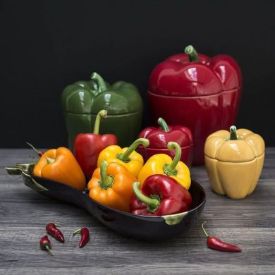 Ємність з кришкою мала Pepper зелена Bordallo Pinheiro 65018642
