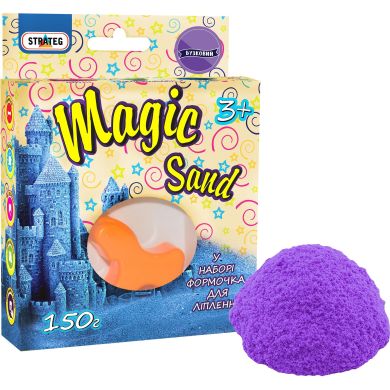Кінетичний пісок Magic sand з формочкою 0,150 кг, у кор-ці 14см-11см-3,2см STRATEG 39304