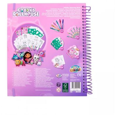 Книжка для розфарбовування, дитяча GABBY'S DOLLHOUSE Актівіті GD24356