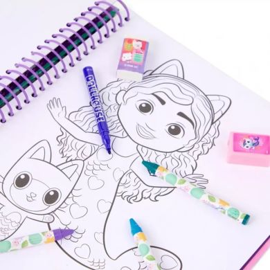 Книжка для розфарбовування, дитяча GABBY'S DOLLHOUSE Актівіті GD24356