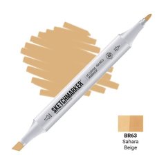 Маркер Sketchmarker 2 пера: тонкое и долото Sahara Beige SM-BR063