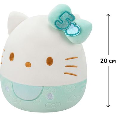 М'яка іграшка SQUISHMALLOWS ХЕЛОУ КІТТІ У СМАРАГДОВОМУ (20 см) SQSN00498