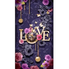Набір для розпису по номерах Love flowers Strateg розміром 50х25 см WW240