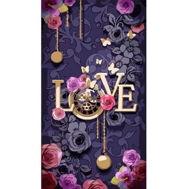 Набір для розпису по номерах Love flowers Strateg розміром 50х25 см WW240