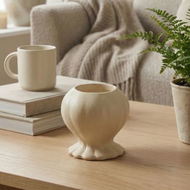 Підсвічник &Oslash;14x12,5 см REWA, кераміка, кремовий Light&Living 6077143