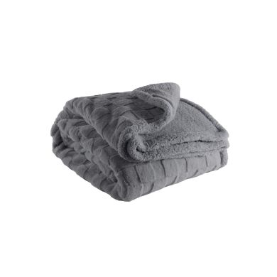 Плед RAVA 150x200 см, сірий Tiseco 3588GREY