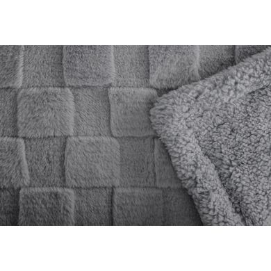 Плед RAVA 150x200 см, сірий Tiseco 3588GREY