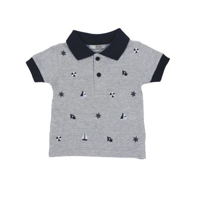 Поло детское Dr. Kid 12м серое DK508/PV20
