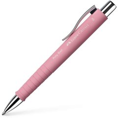 Ручка кулькова Faber-Castell Poly Ball XB автоматична з синім чорнилом рожева 30773