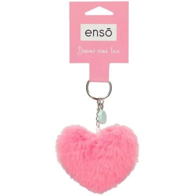 Брелок з помпоном ENSO (Енсо) СЕРДЦЕ ФУКСІЯ 9610225
