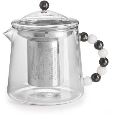 Collier Чайник прозрачный, бело-серая ручка, стальной фильтр, V700 мл IVV 9091.1