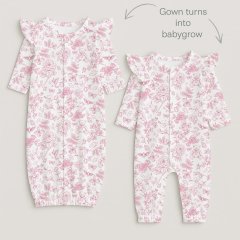 Дитячий комбінезон-трансформер з рюшами для дівчаток My Little Pie Chloe Pink 1/3 місяців (56-62) TR002, 1/3 місяців (56-62), 56