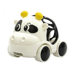 Іграшка-брязкальце Машинка-корова Baby Team 8413, Білий