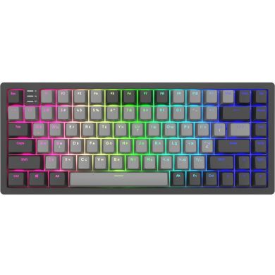 Ігрова клавіатура DARK PROJECT KD83A Gateron Cap Teal RGB ENG/UA Black/Cloud Grey KB-GCT-871-100004