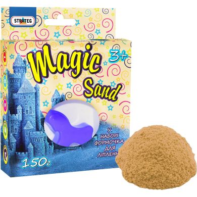 Кінетичний пісок Magic sand з формочкою 0,150 кг, у кор-ці 14см-11см-3,2см STRATEG 39301