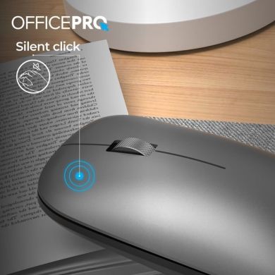 Миша OfficePro M225G Silent Click Wireless Gray M225G