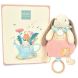 Мягкая игрушка-музыкальная с кольцом Зайка розовая, 20 см DouDou DC4210