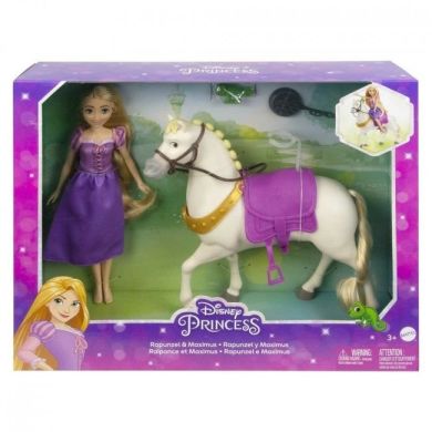 Набор с куклой Рапунцель Принцесса с верным другом Максимусом Disney Princess HLW23