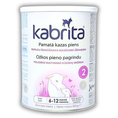 Наступна дитяча молочна суміш Kabrita 2, 800г. на основі козячого молока (від 6 до 12 міс.) 8716677008615