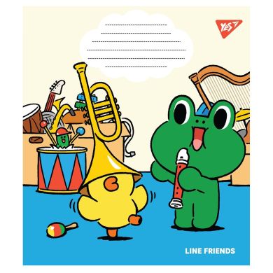 Нотная тетрадь YES А5/12 Line friends YES 766255