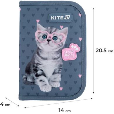 Пенал Kite 1 отделение 2 отворота с наполнением Studio Pets SP25-622H-1