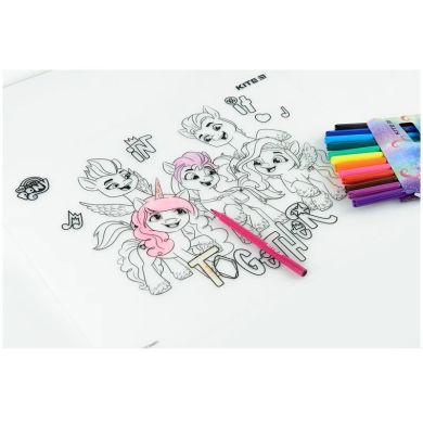 Подкладка силиконовая раскраска 30х40см, My Little Pony Kite LP22-424