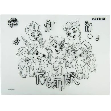 Подкладка силиконовая раскраска 30х40см, My Little Pony Kite LP22-424