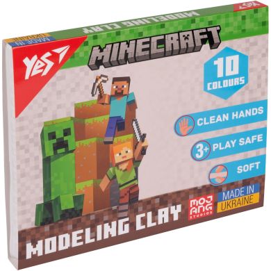 Пластилин Yes, 10 цветов 200г Minecraft 540662