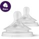Соска Philips силіконова Natural Природний Потік, 6м+, 2 шт, для густої їжі Avent SCY966/02