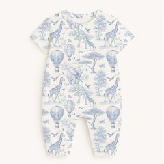 Довгий пісочник із рукавами з бавовни Supima 1-3М My Little Pie 56-62 Africa Blue R017