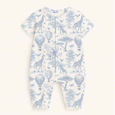 Довгий пісочник із рукавами з бавовни Supima 1-3М My Little Pie 56-62 Africa Blue R017