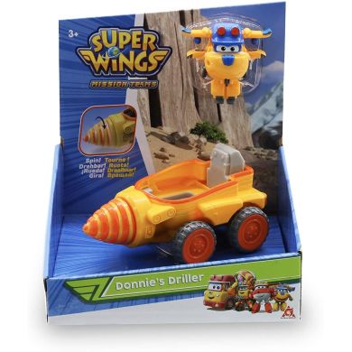 Ігровий набір Super Wings Mission Teams Donnie's Driller, Бурильний автомобіль Донні EU730843