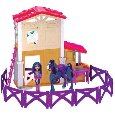 Лялька та кінь у загоні з аксесуарами Winner&rsquo;s Stable Camp Clover Barn 35,5x51x13 см 53185