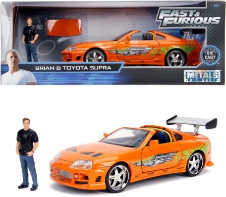 Машина металева Jada Форсаж Toyota Supra 1995 + фігурка Брана 1:24 253205001