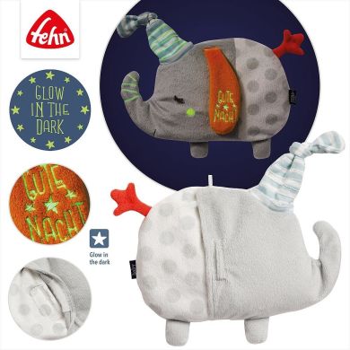 Мягкая игрушка-грелка Слоненок с виноградными косточками 21 cm Fehn 53210