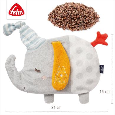 Мягкая игрушка-грелка Слоненок с виноградными косточками 21 cm Fehn 53210