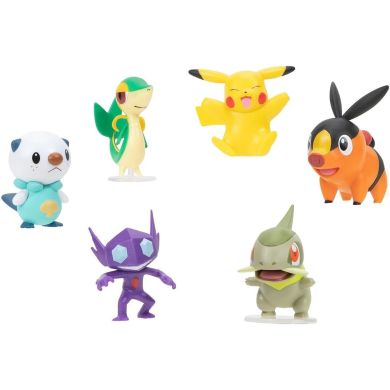Набір ігрових фігурок POKEMON W6 СЕБАЛАЙ, ЕКСЬЮ, СНАЙВІ, ТЕПІГ, ОШАВОТТ, ПІКАЧУ PKW3062