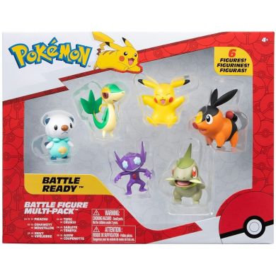 Набір ігрових фігурок POKEMON W6 СЕБАЛАЙ, ЕКСЬЮ, СНАЙВІ, ТЕПІГ, ОШАВОТТ, ПІКАЧУ PKW3062